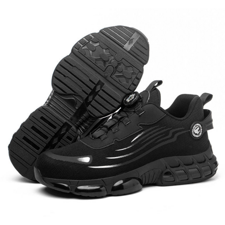 Safety Shoes for Men with Slip-Resistant Sole, Ergonomic Design, Lightweight Comfort, S3 Protection, Black and gray Options