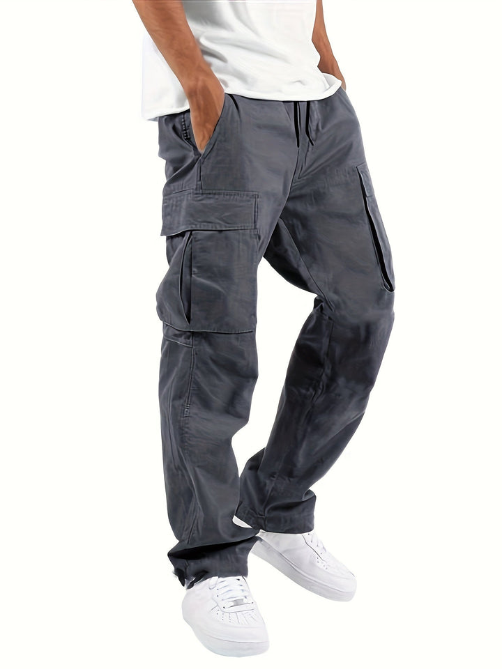 Oversized Cargo Pants for Men with Multiple Pockets, Comfortable Fit and Durable Cotton Blend Pants