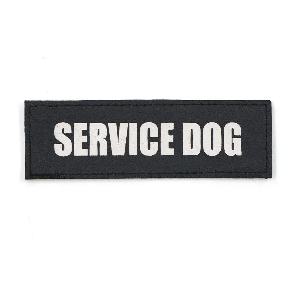 Service Dog Patch Black Harness Label Hook And Loop Fasteners Fall 2025 Easy On Off For Quick Identification