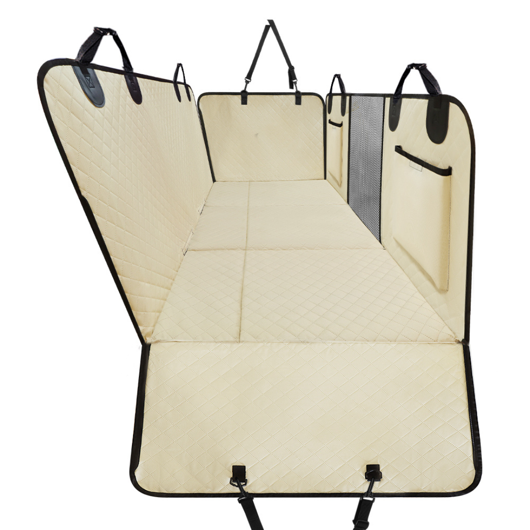 Car Seat Hammock Cover, Waterproof Non Slip Backseat Protector With Pockets, Free Safety Belt, Fall 2025 Travel
