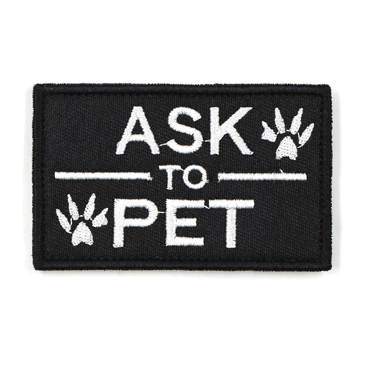 Service Dog Patch Black Harness Label Hook And Loop Fasteners Fall 2025 Easy On Off For Quick Identification