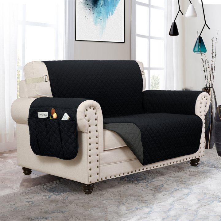 Couch Cover Furniture Protector With Side Pockets And Back Straps Reversible colours Fall 2025 Pet Friendly