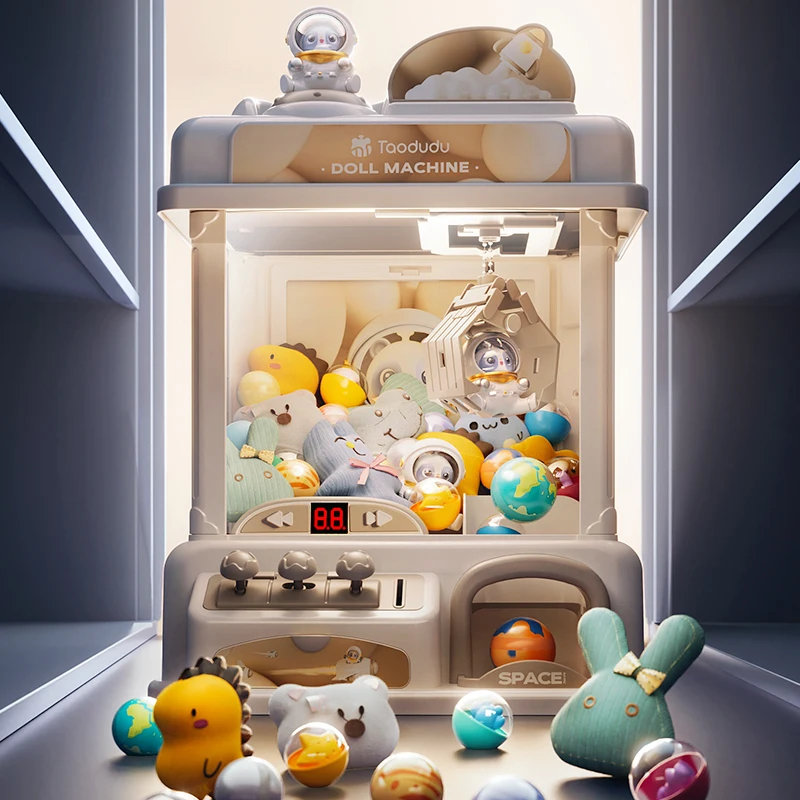 Standard Coin Operated Mini Claw Machine for Kids Arcade Game with Plush Prizes