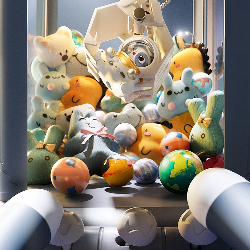 Pro Kit Coin Operated Mini Claw Machine for Kids Arcade Game with Plush Prizes