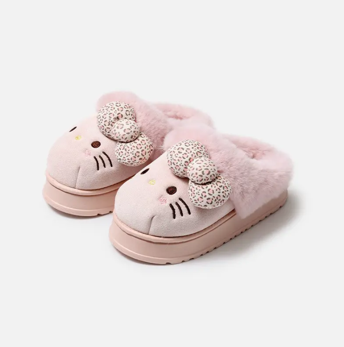 HK Plush Winter Slippers for Women