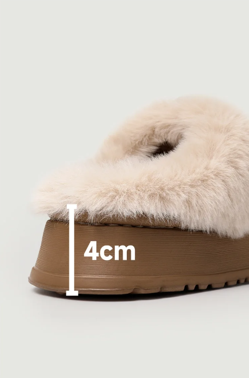 HK Plush Winter Slippers for Women