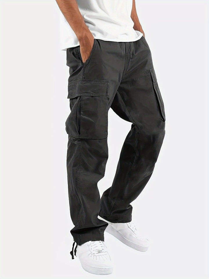 Oversized Cargo Pants for Men with Multiple Pockets, Comfortable Fit and Durable Cotton Blend Pants
