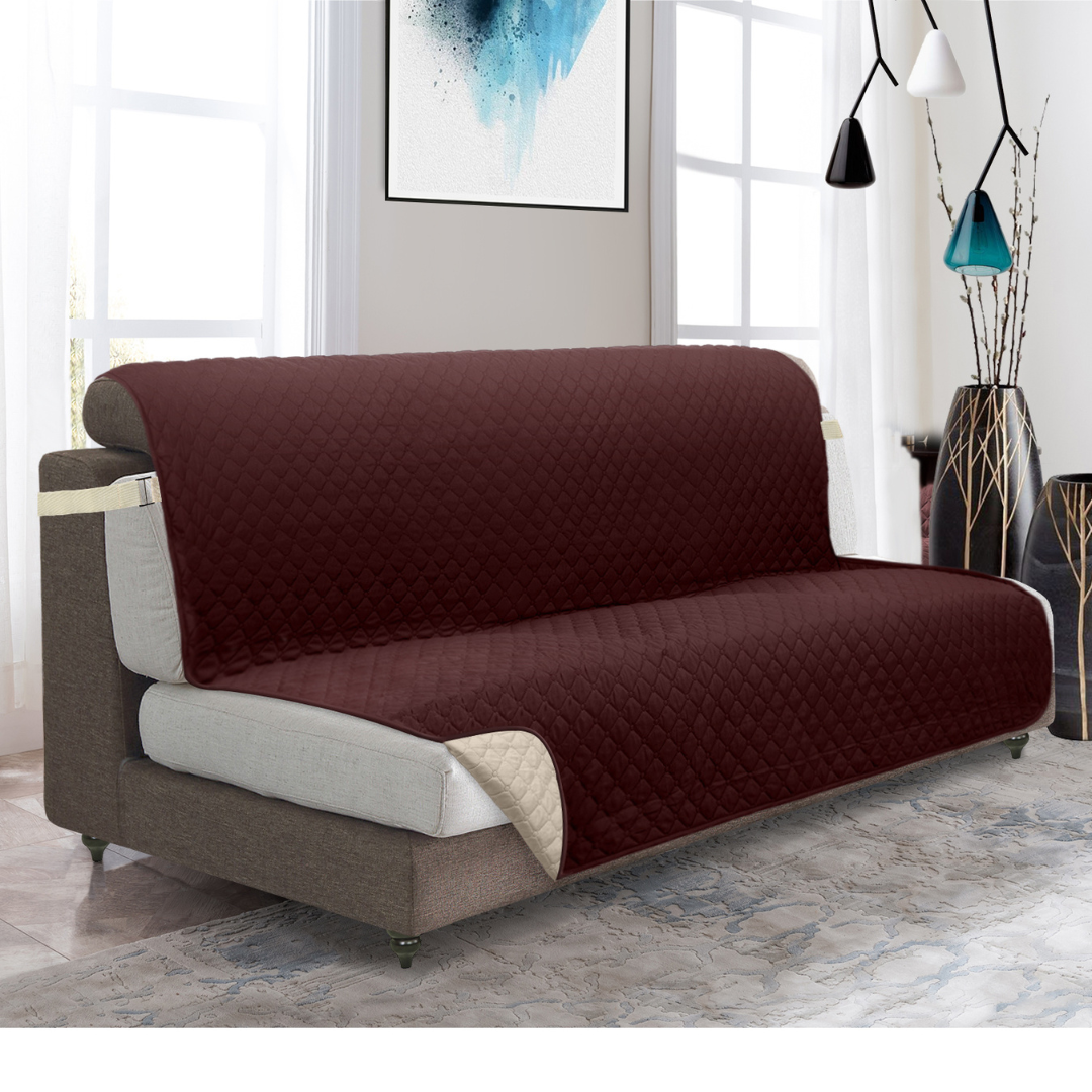 Couch Cover Furniture Protector With Side Pockets And Back Straps Reversible colours Fall 2025 Pet Friendly