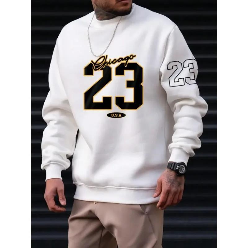 Warm Men’s Sweatshirt – Relaxed Crewneck, Fleece, Casual