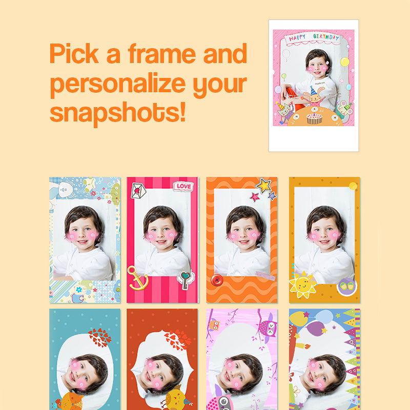 Kid Instant Print Camera - Fun Photography for Kids, Lightweight, Easy to Use, Black &amp; White Prints