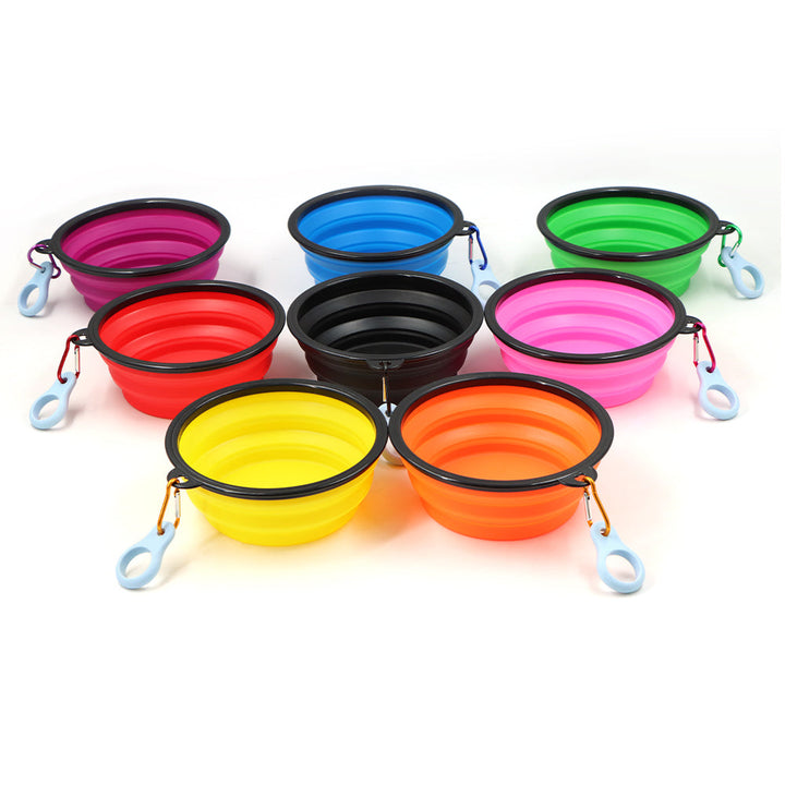 Collapsible Travel Bowl With Clip Silicone Dog Bowl Portable Pet Hydration For Travel 2025 Holiday