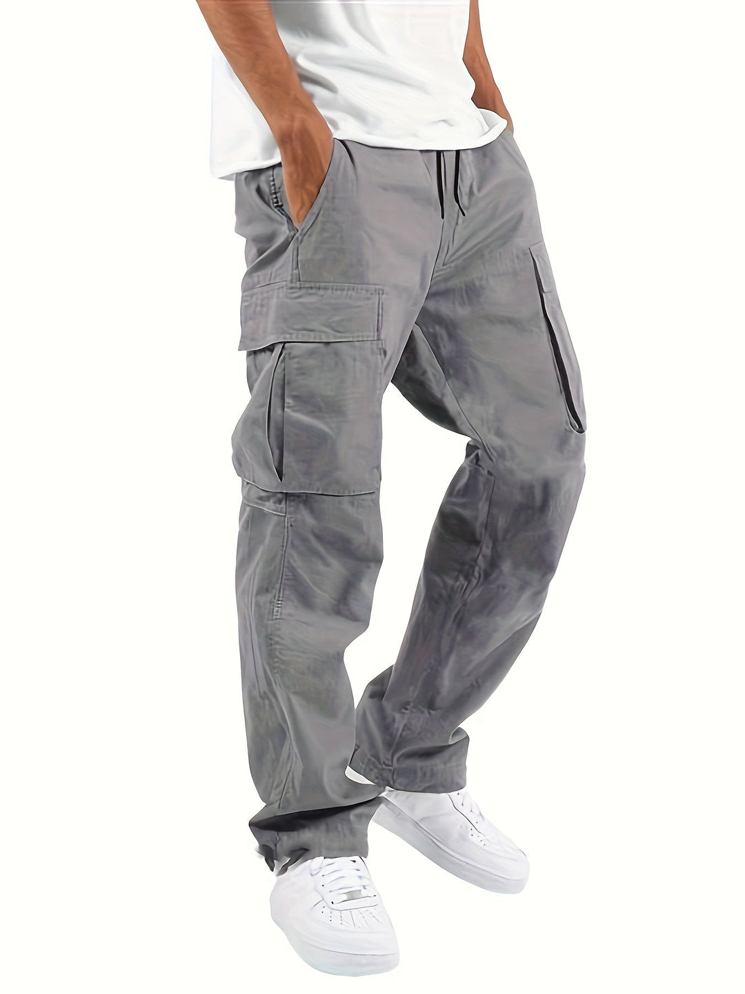 Oversized Cargo Pants for Men with Multiple Pockets, Comfortable Fit and Durable Cotton Blend Pants
