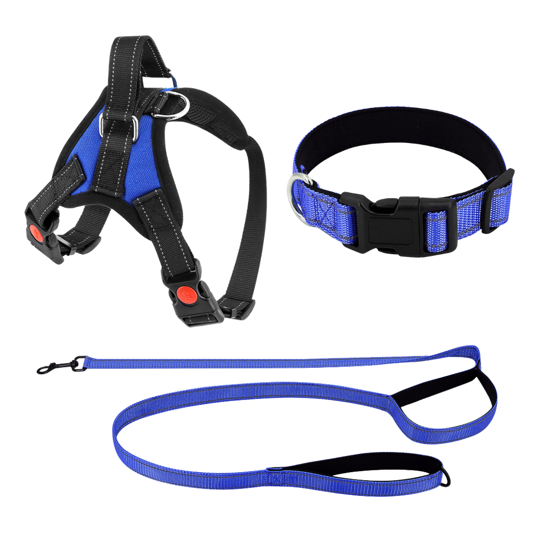 Dog Harness No-Choke Adjustable Safety Harness Fall 2025 Trend Breathable Padding For Gentle Control