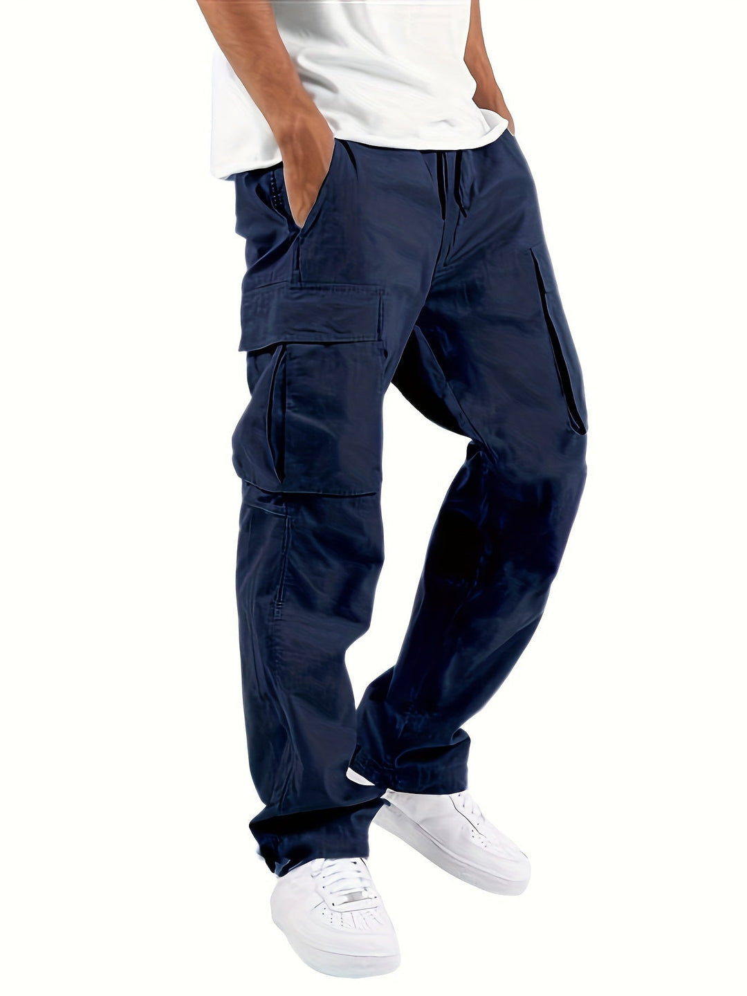 Oversized Cargo Pants for Men with Multiple Pockets, Comfortable Fit and Durable Cotton Blend Pants