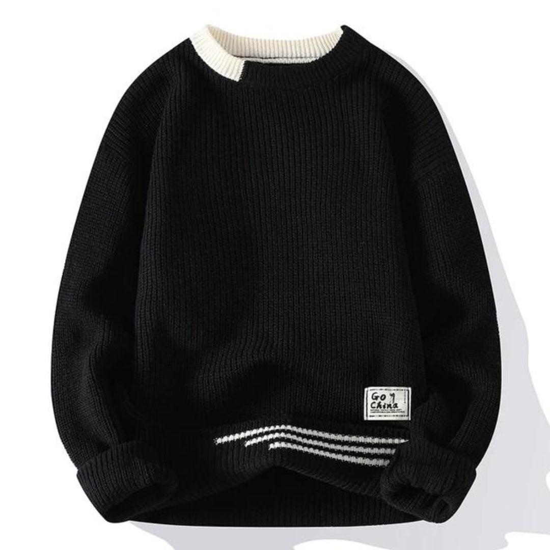 Soft Mens Crewneck Sweater - Relaxed Knit, Warm Casual