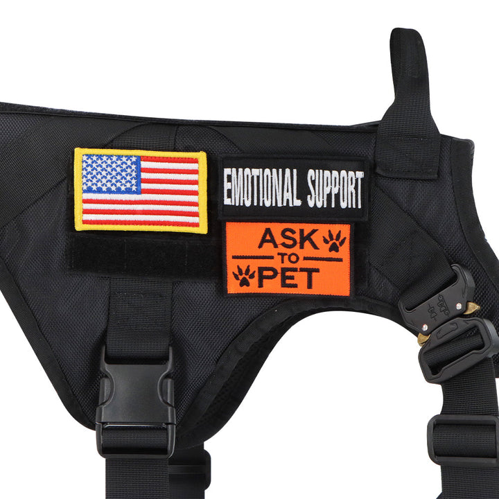 Dog Harness Patches Set 12 Hook And Loop Patches For Harnesses Do Not Pet Service In Training USA Flag Fall 2025 Gift