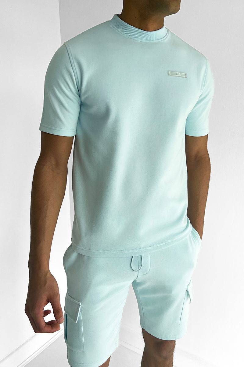 Slim Fit Leisure Set for Men with Cargo Shorts, Premium 100% Cotton Fabric, Tailored Design, Comfortable Everyday Wear