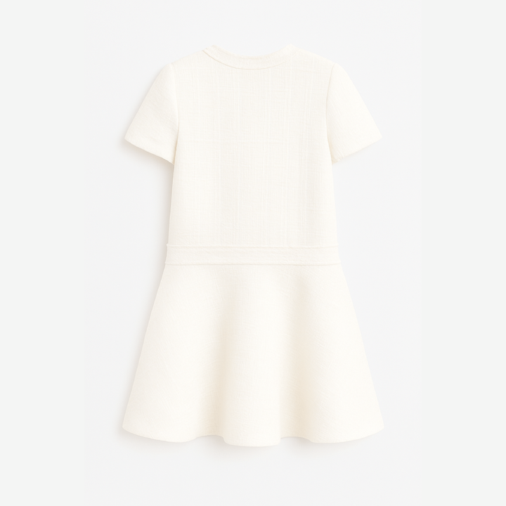 Ladies Short Elegant Fashion Summer Dress - Chic O-neck Mini Dress for Youth Parties