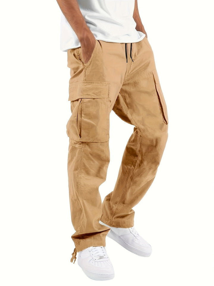 Oversized Cargo Pants for Men with Multiple Pockets, Comfortable Fit and Durable Cotton Blend Pants