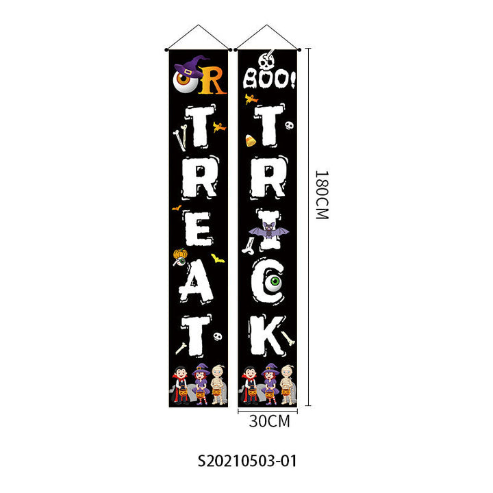 Halloween Doorway Banners Pair Oxford Cloth 180x30cm