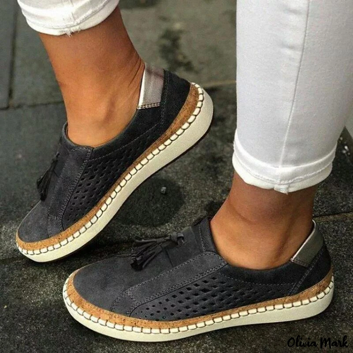 Moccasin Slippers for Women, Comfortable Low Heel Slip-On Shoes in Various colors