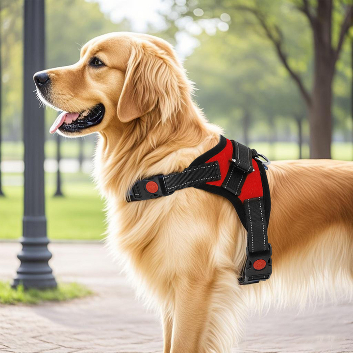 Dog Harness No-Choke Adjustable Safety Harness Fall 2025 Trend Breathable Padding For Gentle Control