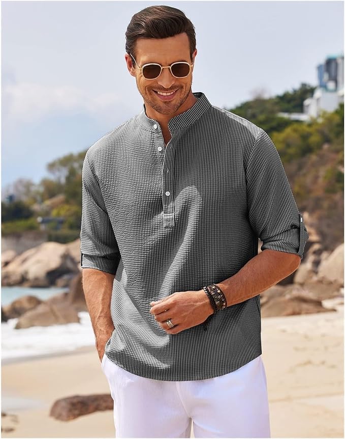 Relaxed Cotton Shirt for Casual Outings and Elegant Layering, Soft Breathable Fabric, Available in Various Sizes and colors