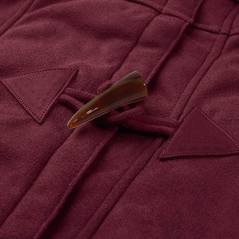 Warm Womens Winter Jacket - Hooded Mid-Thigh, Suede