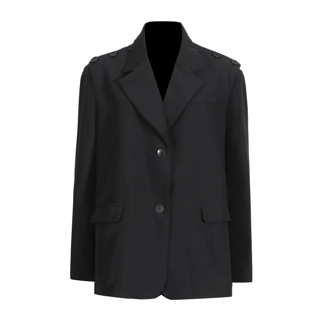 Oversized Women’s Blazer – Asymmetric, Polished, Polyester, Office Wear Essential