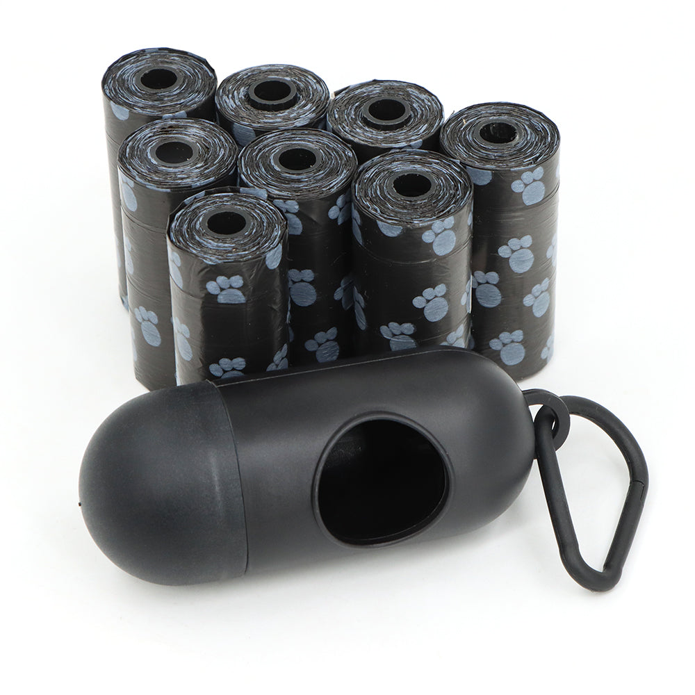 Dog Waste Bags With Dispenser - Heavy-Duty Leak-Proof Poop Bags, 8 Rolls Of 15, Travel-Ready Fall 2025