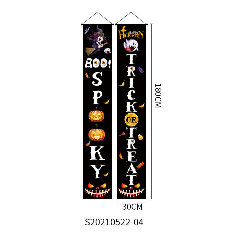 Halloween Doorway Banners Pair Oxford Cloth 180x30cm