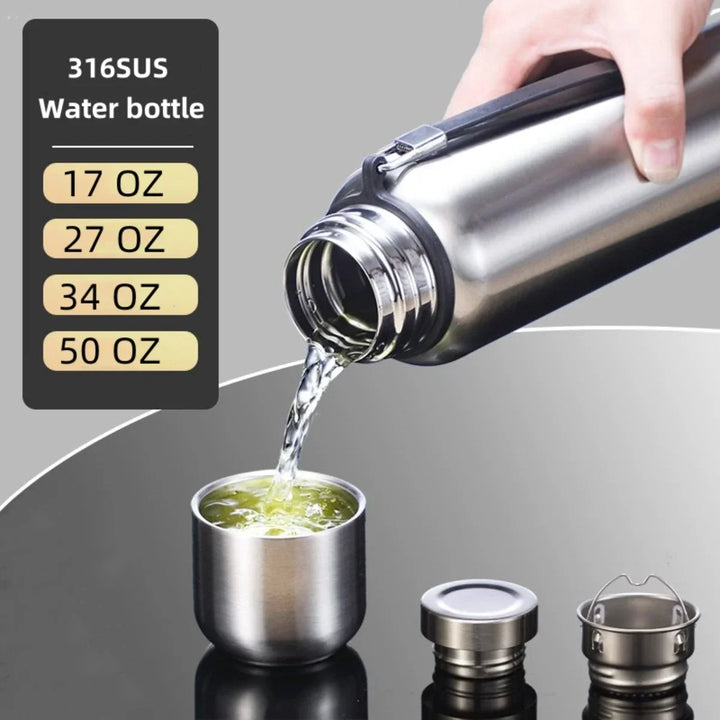 Stainless Steel Water Bottle – Vacuum Insulated Sports Bottle, Summer Travel 2026 Keeps Drinks Hot Or Cold