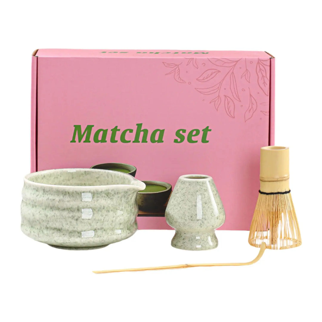 Matcha Set Ceramic Bowl With Bamboo Whisk Traditional