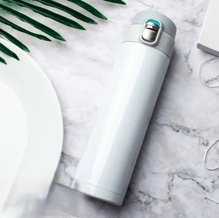 500ml Stainless Steel Vacuum Flask - Bouncing Cover Thermo Mug for Coffee, Tea, Milk, Travel Use