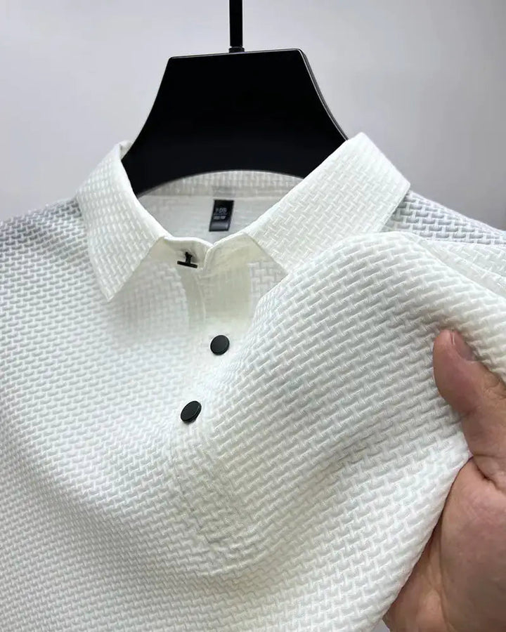 Breathable men’s polo shirt – classic fit, cotton, for office and casual wear