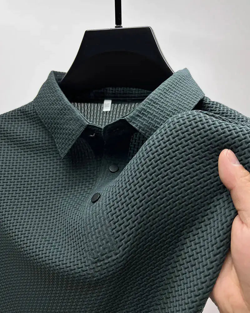Breathable men’s polo shirt – classic fit, cotton, for office and casual wear