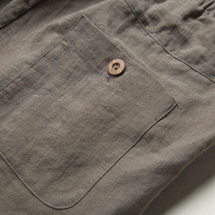 Linen Relaxed Pants for Men and Women, Breathable Flax Cotton Blend, Lightweight Casual and Formal Wear