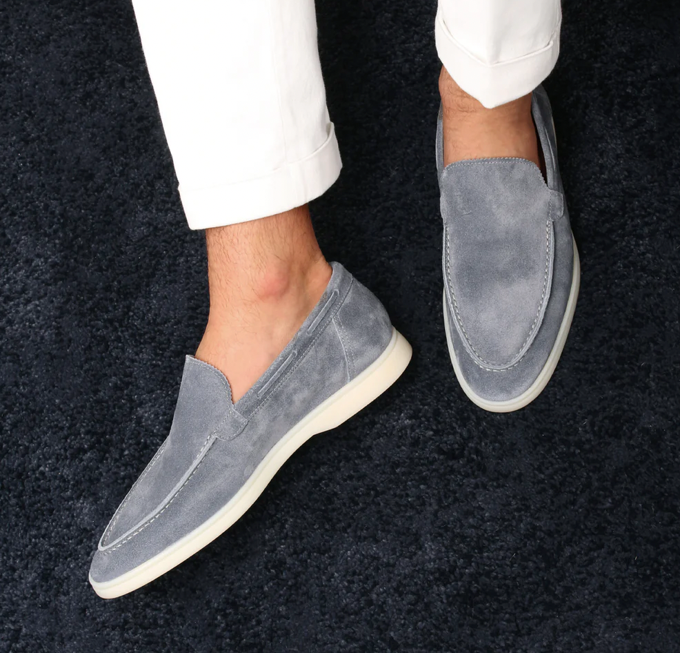 Classic Suede Moccasins for Men and Women, Comfortable Slip-On Moccasin Shoes in Standard Sizes