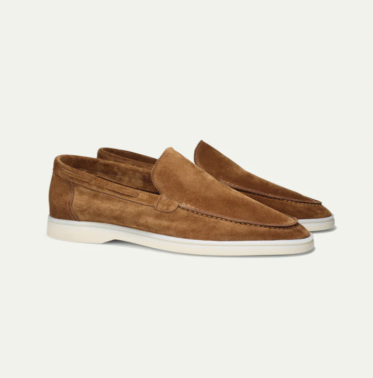 Classic Suede Moccasins for Men and Women, Comfortable Slip-On Moccasin Shoes in Standard Sizes