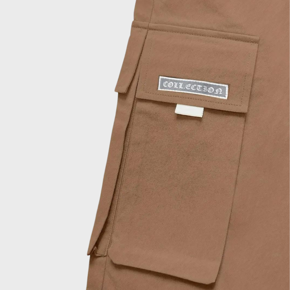 Relaxed Fit Black Cargo Pants for Men, Breathable and Flexible Casual Pants with Functional Pockets