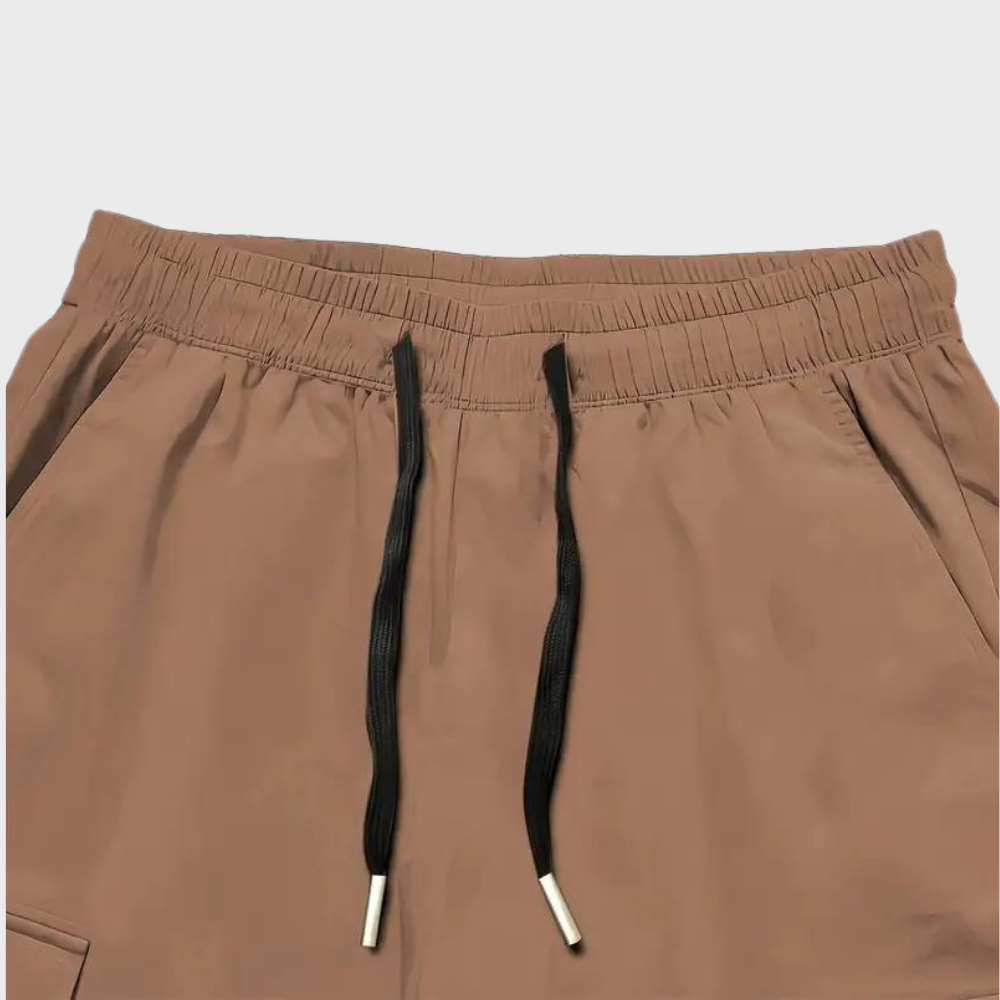 Relaxed Fit Black Cargo Pants for Men, Breathable and Flexible Casual Pants with Functional Pockets