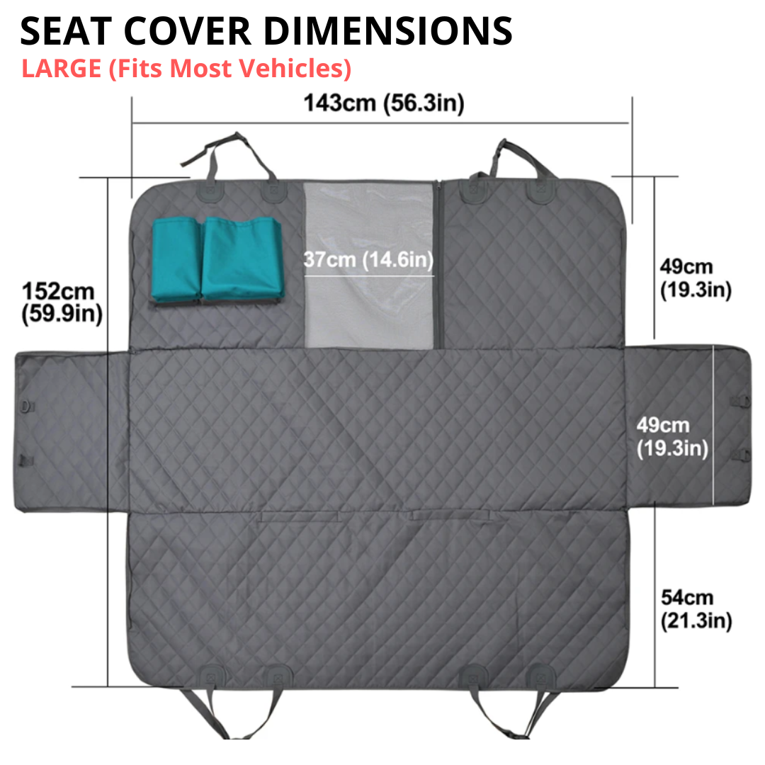 Car Seat Hammock Cover, Waterproof Non Slip Backseat Protector With Pockets, Free Safety Belt, Fall 2025 Travel