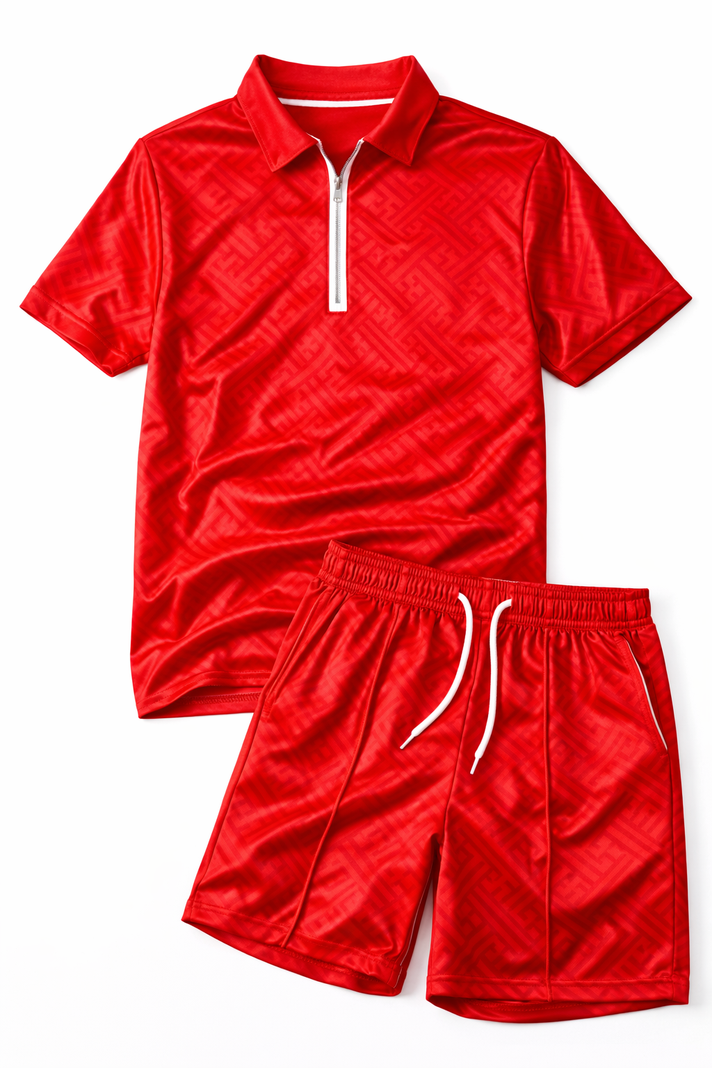 Breathable men’s summer set – polo shirt and shorts, for casual outings