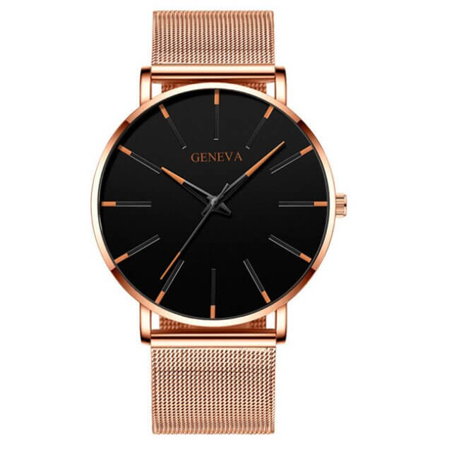 Slim men’s business watch – minimalist design, stainless steel, for everyday and formal occasions