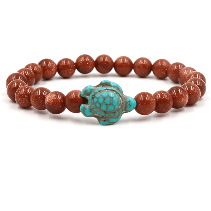 Empowering unisex gemstone bracelet – elastic design, zinc alloy, for beach outings