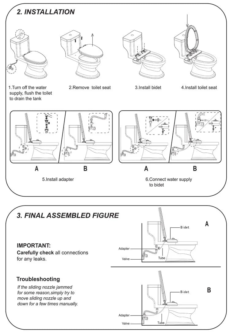 Bidet Toilet Seat Attachment Dual Nozzle Self Cleaning Non Electric Fall 2026 Home Upgrade