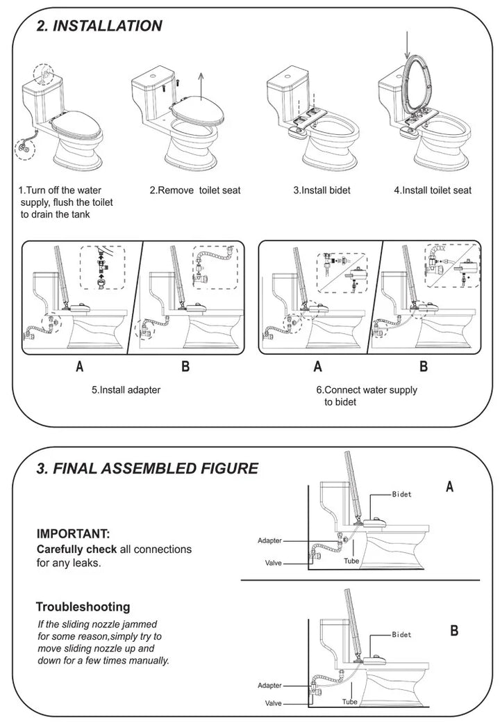 Bidet Toilet Seat Attachment Dual Nozzle Self Cleaning Non Electric Fall 2026 Home Upgrade