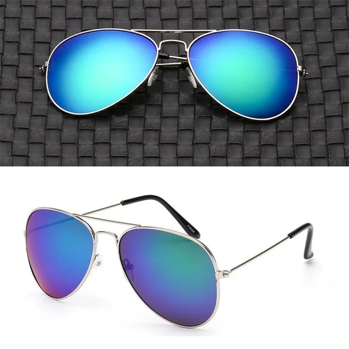 2025 Double Bridge Aviation Sunglasses for Women - UV400 Alloy Frame Mirror Glasses