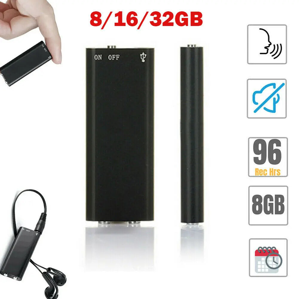 Voice Recorder Ultra Thin Mini Digital Dictaphone Compact