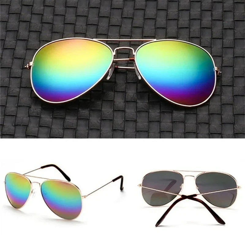 2025 Double Bridge Aviation Sunglasses for Women - UV400 Alloy Frame Mirror Glasses